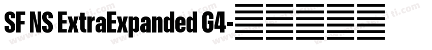 SF NS ExtraExpanded G4字体转换